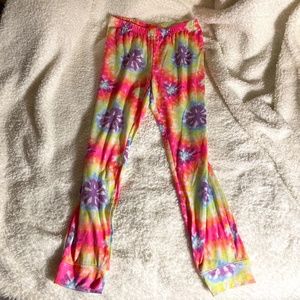 kids vibrant tie-dye leggings
